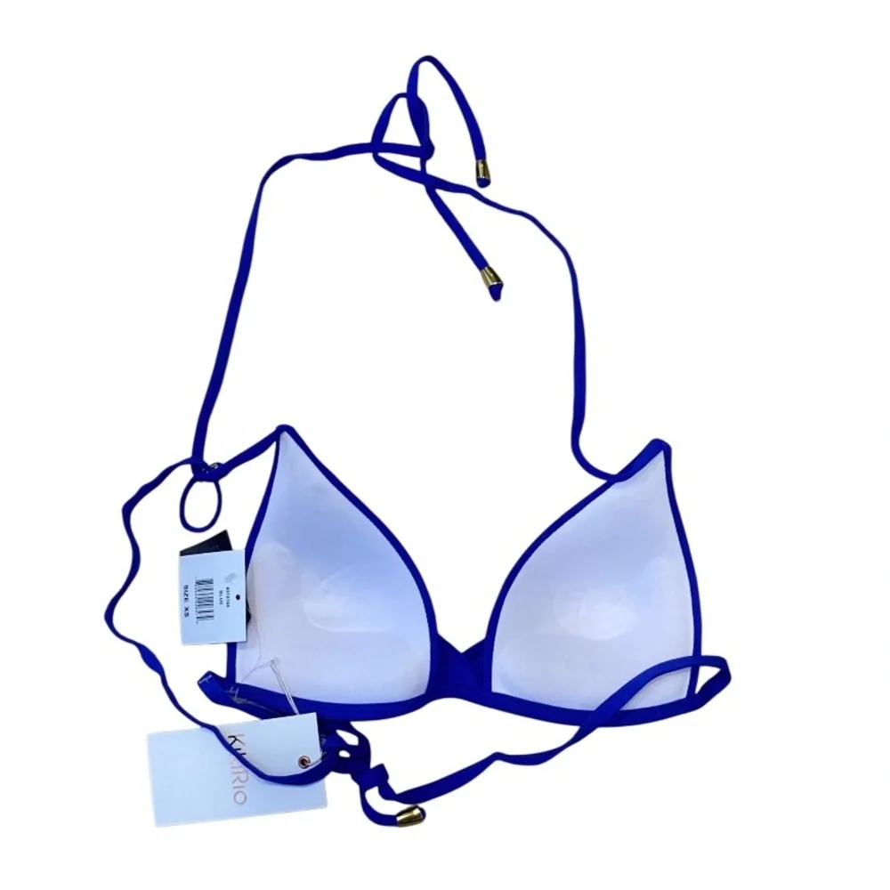 KIKI RIO Royal Blue Bikini Top Size XS  NWT